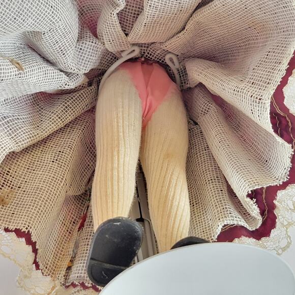 Vintage Spanish Flamenco Gypsy Cloth Doll 8" Lace Traditional  Dress Handmade - Picture 13 of 15